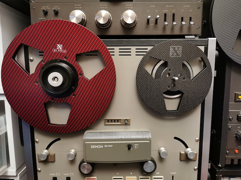 RX Reels’ 10-inch and 7-inch reels on a Denon DH-710F tape deck