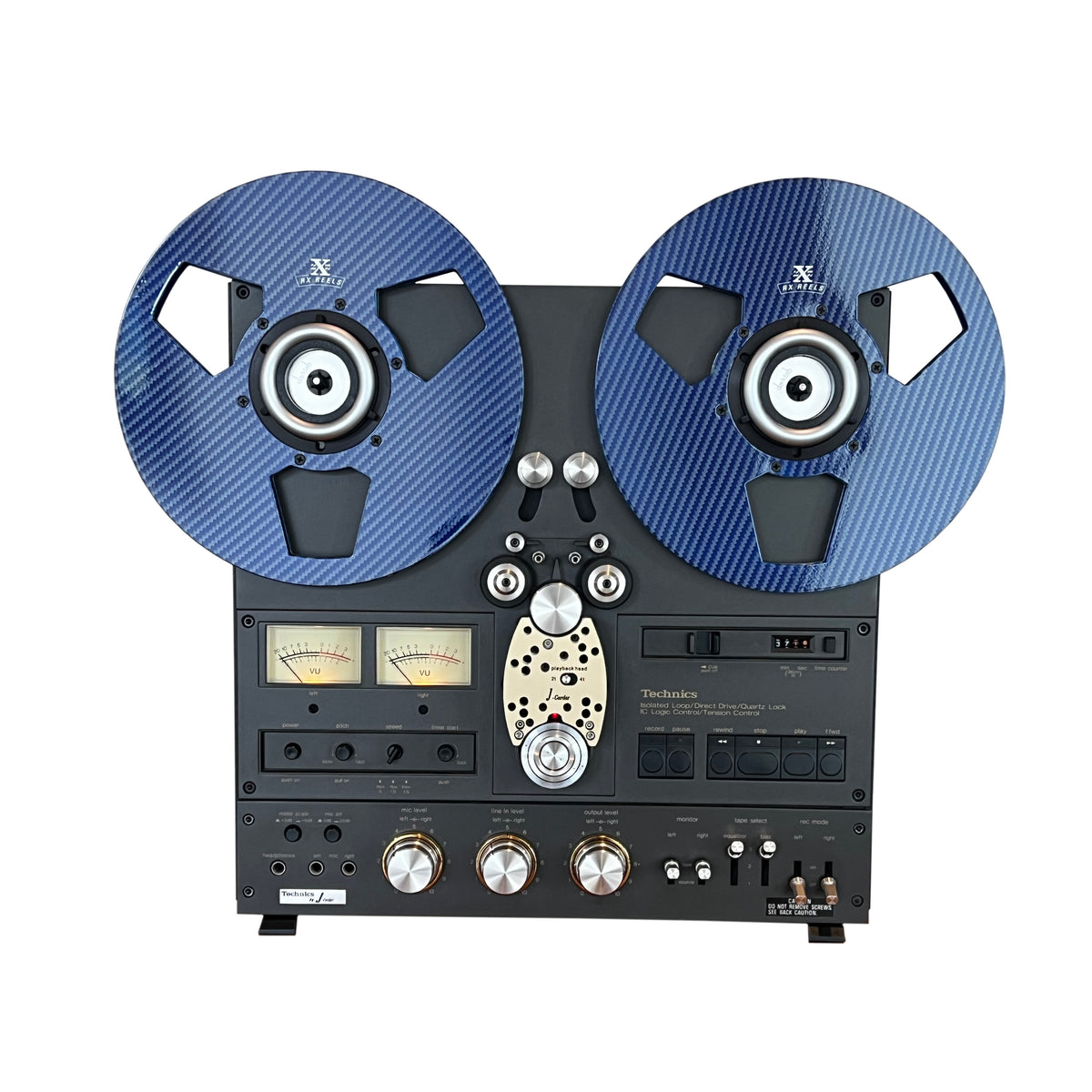 Carbon Fiber 10.5&quot; Tape Reel in Cobalt Blue Gloss Carbon