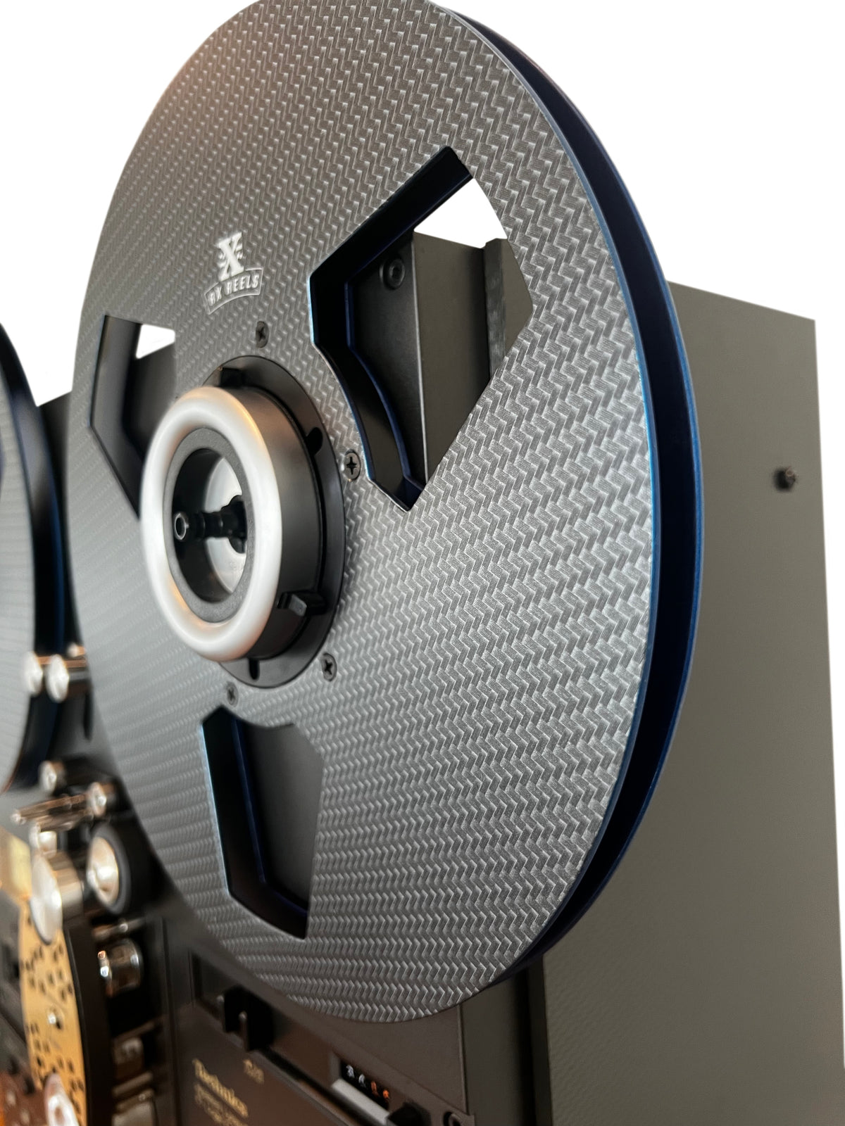 Carbon Fiber 10.5&quot; Tape Reel - Edge2 Design in Cobalt Blue Metallic