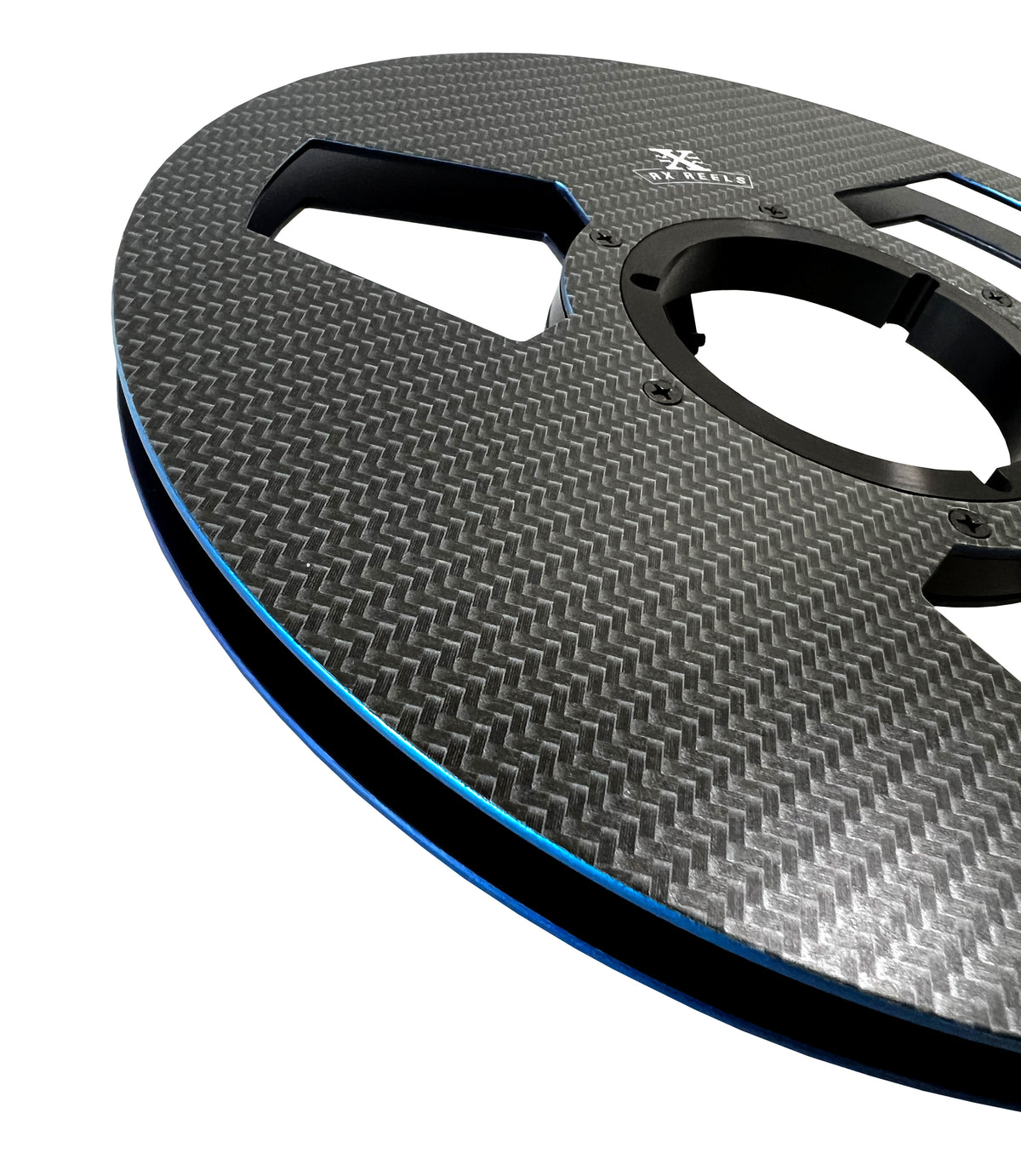 Carbon Fiber 10.5&quot; Tape Reel - Edge2 Design in Cobalt Blue Metallic