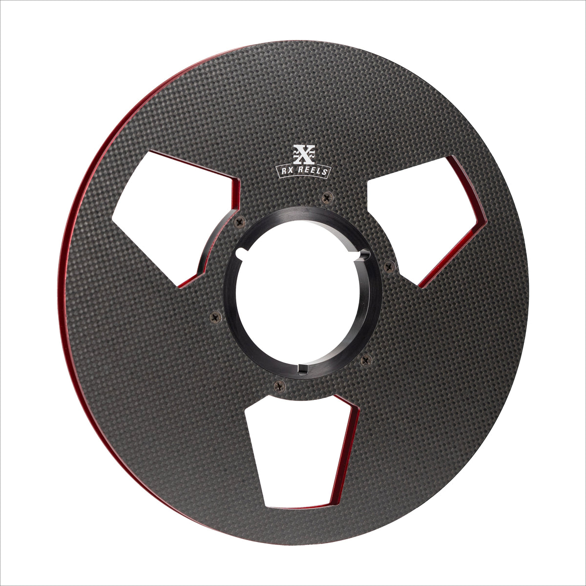 &quot;B&quot; Stock - Carbon Fiber 10.5&quot; Tape Reel - Edge Design in Garnet Metallic