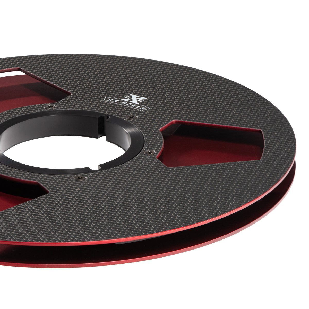 &quot;B&quot; Stock - Carbon Fiber 10.5&quot; Tape Reel - Edge Design in Garnet Metallic