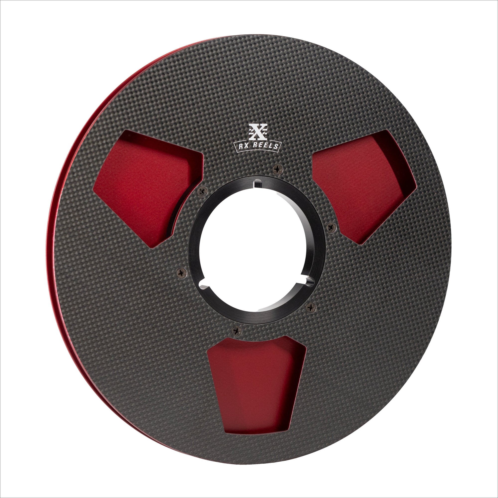 "B" Stock - Carbon Fiber 10.5" Tape Reel - Edge Design in Garnet Metallic