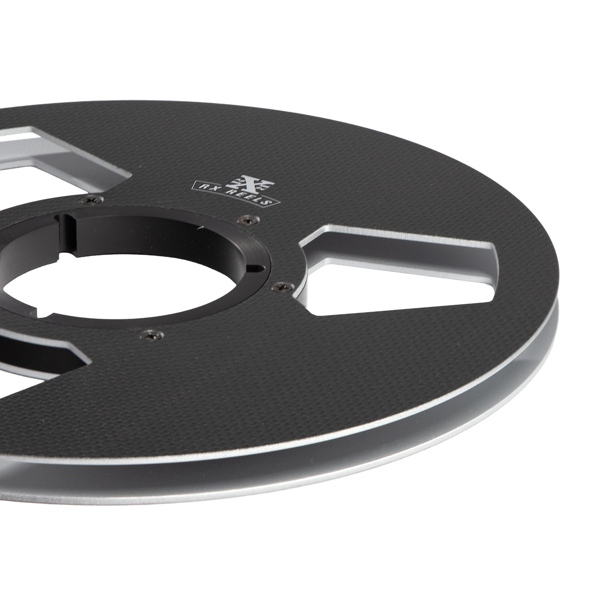 Carbon Fiber 10.5&quot; Tape Reel - Edge Design in Silver Metallic