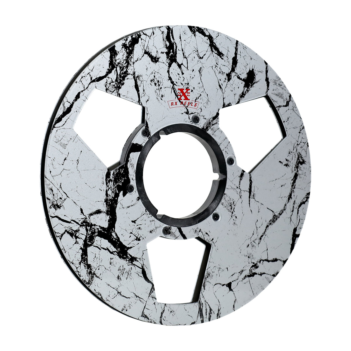 Carbon Fiber 10.5&quot; Tape Reel RX Reels Silver Black Vein Marble