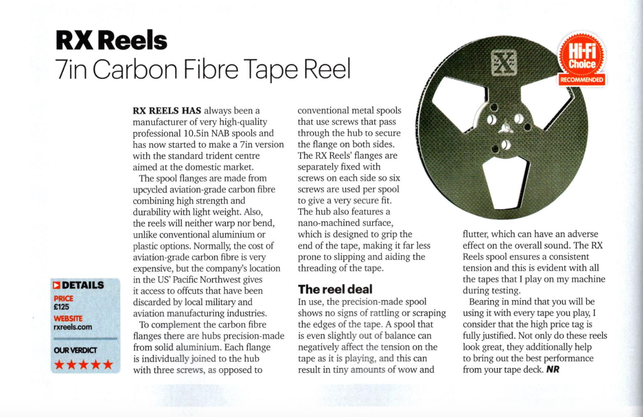 Carbon Fiber 10.5 Tape Reel - Edge Design in Garnet Metallic, Version A - See Color On Edges Only - Subtle Version