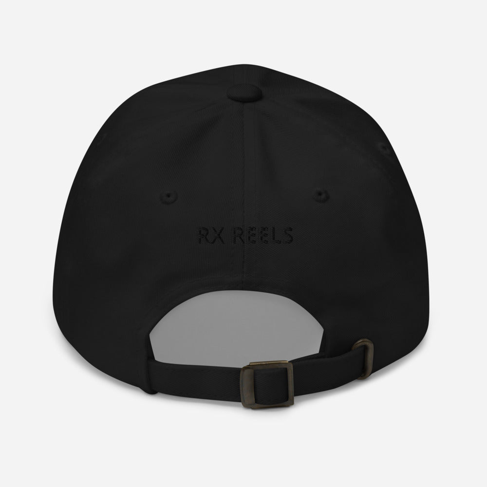 RXR Embroidered/Branded Classic Hat - Black on Black - RX Reels