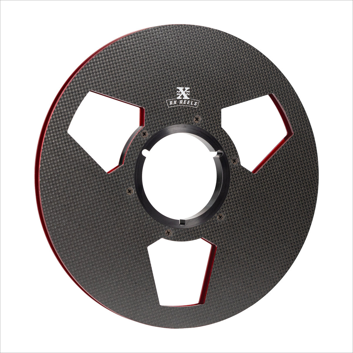Carbon Fiber 10.5&quot; Tape Reel - Edge Design in Garnet Metallic